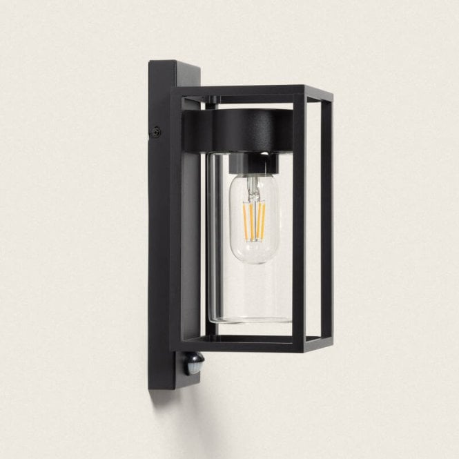 Edit Lighting Nora Outdoor Lantern Wall Light with PIR Sensor In Black Finish