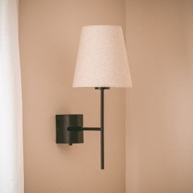 Parker Single Light Wall Fitting- Black