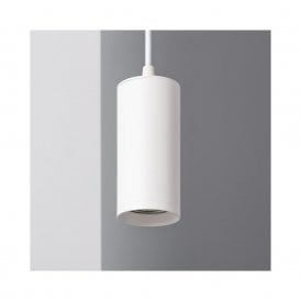 Quartz Single Light Ceiling Pendant Light in White Finish
