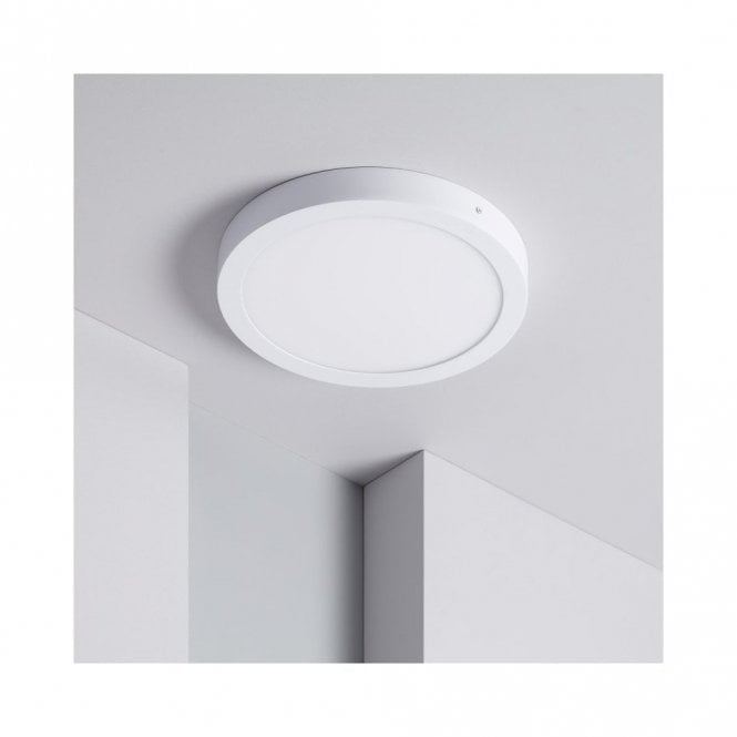 Edit Lighting Round 24W Daylight White LED Surface Mounted Panel in White Finish
