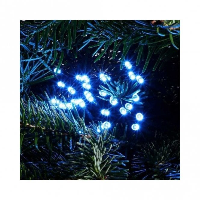 Edit Lighting Set Of 360 Ice Blue LED Multi-Function String Lights With Green Cable