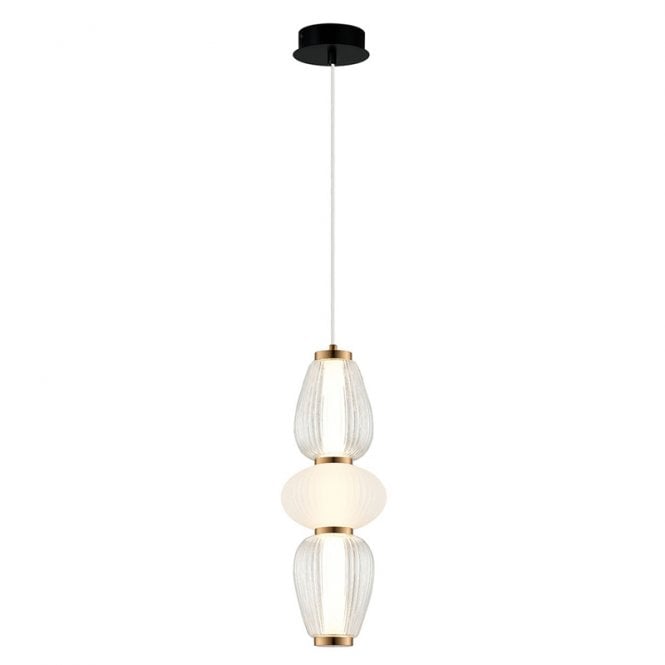 Edit Lighting Shiny LED Opal Glass Ceiling Pendant Light - Clear