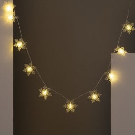 Snowy 1.2M Battery Operated Warm White LED String Lights - 10 Lights