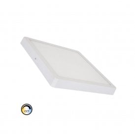 Superslim Square Colour Selectable LED Surface Mounted Panel In White Finish
