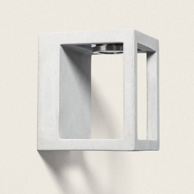 Edit Lighting Varex LED Half Lantern Outdoor Wall Light In Concrete Finish