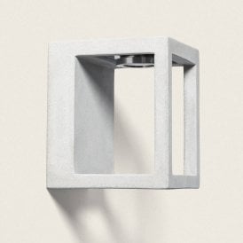 Varex LED Half Lantern Outdoor Wall Light In Concrete Finish