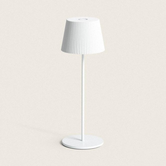 Edit Lighting Willox USB Rechargeable LED Outdoor Table Lamp In White Finish