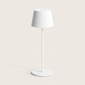 Willox USB Rechargeable LED Outdoor Table Lamp In White Finish