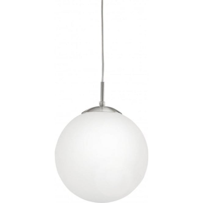 Eglo Lighting 85262 Rondo Medium Opal White Glass Globe Ceiling Pendant