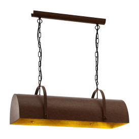 Eglo Deerhurst 3 Light Ceiling Pendant in Brown Steel Finish