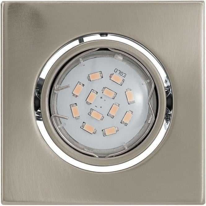 Eglo Lighting Eglo Igoa Single Light Recessed Ceiling Fitting In Satin Nickel Finish