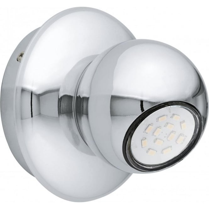 Eglo Lighting Eglo Norbello 2 Single Light LED Spotlight Wall Fitting In Polished Chrome Finish