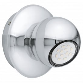 Eglo Norbello 2 Single Light LED Spotlight Wall Fitting In Polished Chrome Finish