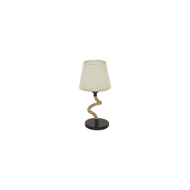 Eglo Rampside Single Light Table Lamp In Black And Rope Finish