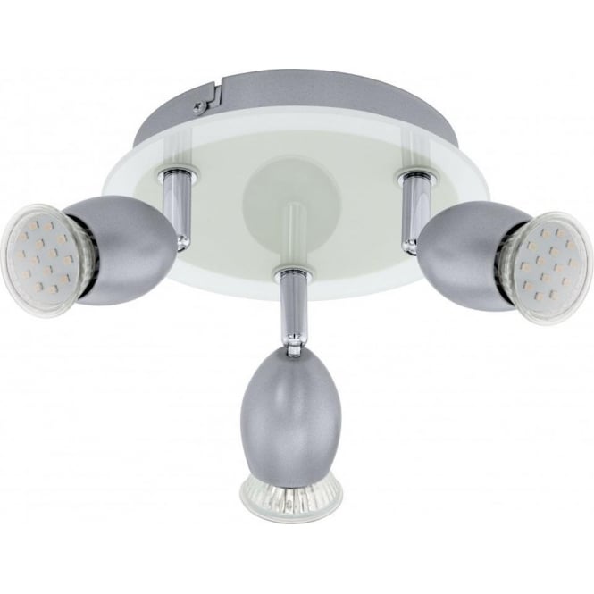 Eglo Lighting Eglo Riccio 2 LED 2 Light Ceiling Fitting In White And Polished Chrome Finish