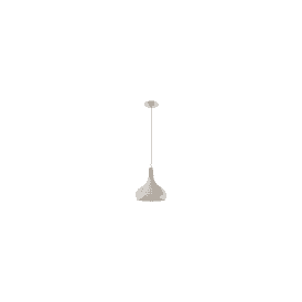 Eglo Sabinar Single Light Medium Ceiling Pendant in Brushed Silver Finish With Wood Detail