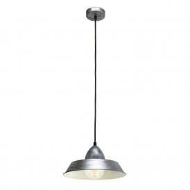 Eglo Vintage Single Light Ceiling Pendant In In Antique Silver Finish