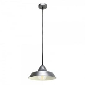 Eglo Vintage Single Light Ceiling Pendant In In Antique Silver Finish