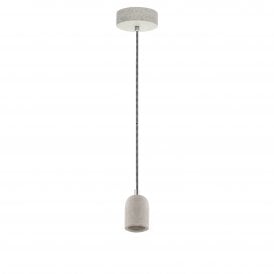 Eglo Yorth Single Light Ceiling Pendant in Grey Concrete Finish