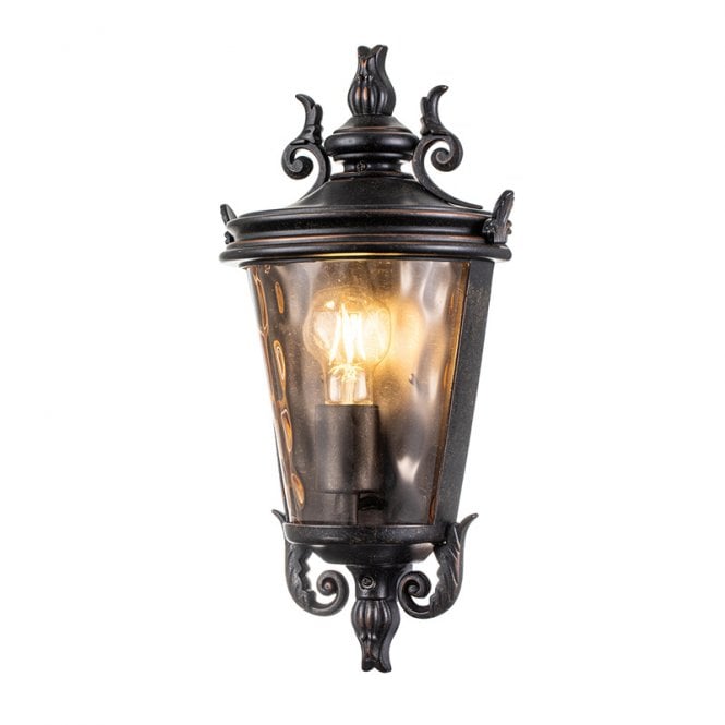Elstead Lighting Elstead Baltimore Single Light Medium Half Outdoor Lantern  in a Weathered Bronze Patina