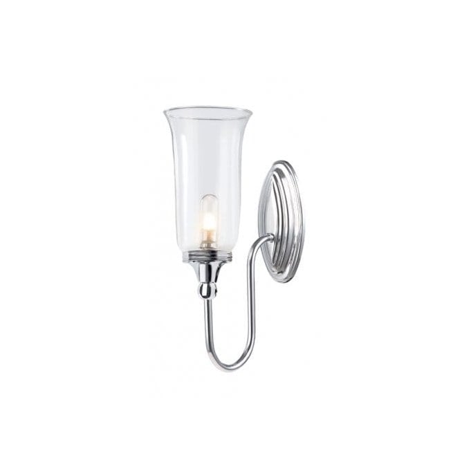 Elstead Lighting Elstead Blake Single Light Bathroom Wall Fitting with Flared Glass Shade