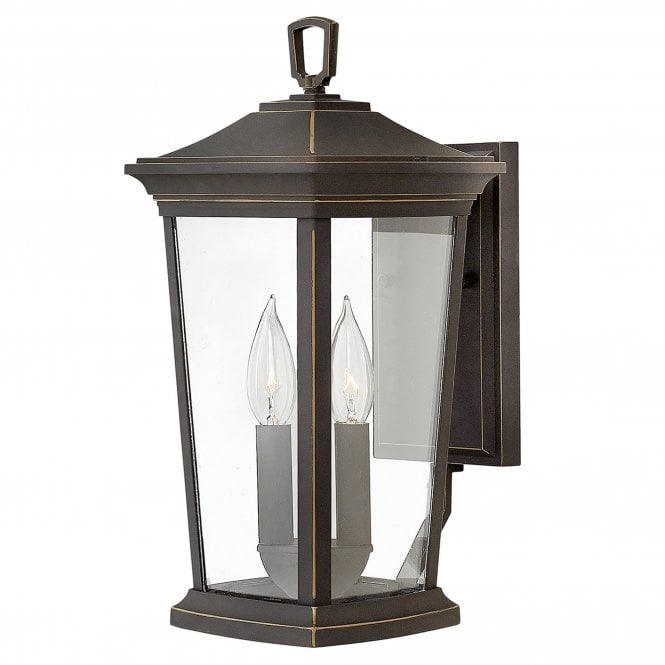 Elstead Lighting Elstead Bromley 2 Light Medium Wall Lantern in Oil Rubbed Bronze Finish with Clear Glass