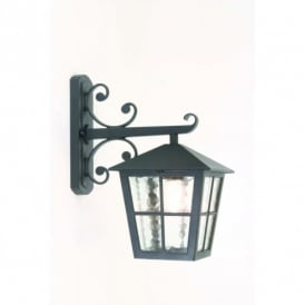 Elstead Canterbury Single Light Outdoor Downward Wall Lantern in a Black Finish