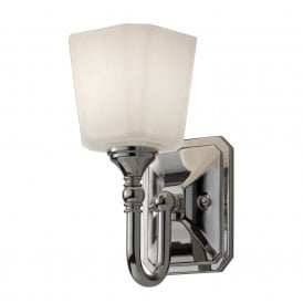 Elstead Concord Single Light Bathroom Wall Fitting in Polished Chrome Finish