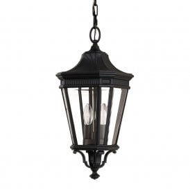 Elstead Cotswold Lane 2 Light Medium Ceiling Pendant in Black Finish (Outdoor)