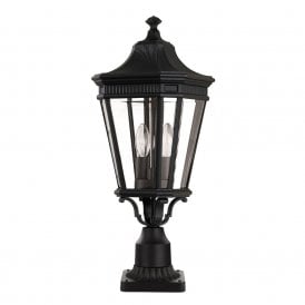 Elstead Cotswold Lane 2 Light Medium Pedestal in Black Finish (Outdoor)