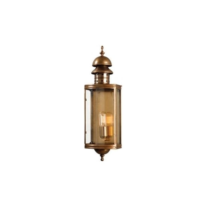 Elstead Lighting Elstead Downing Street Single Light Solid Brass Outdoor Wall Lantern in Antique Brass
