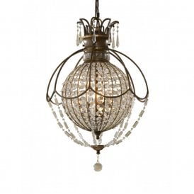 Elstead Feiss Bellini 3 Light Ceiling Pendant in Oxidised and British Bronze Finishes