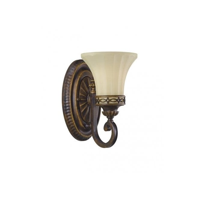 Elstead Lighting Elstead Feiss Drawing Room Single Light Wall Fitting in a Walnut Finish