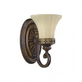 Elstead Feiss Drawing Room Single Light Wall Fitting in a Walnut Finish