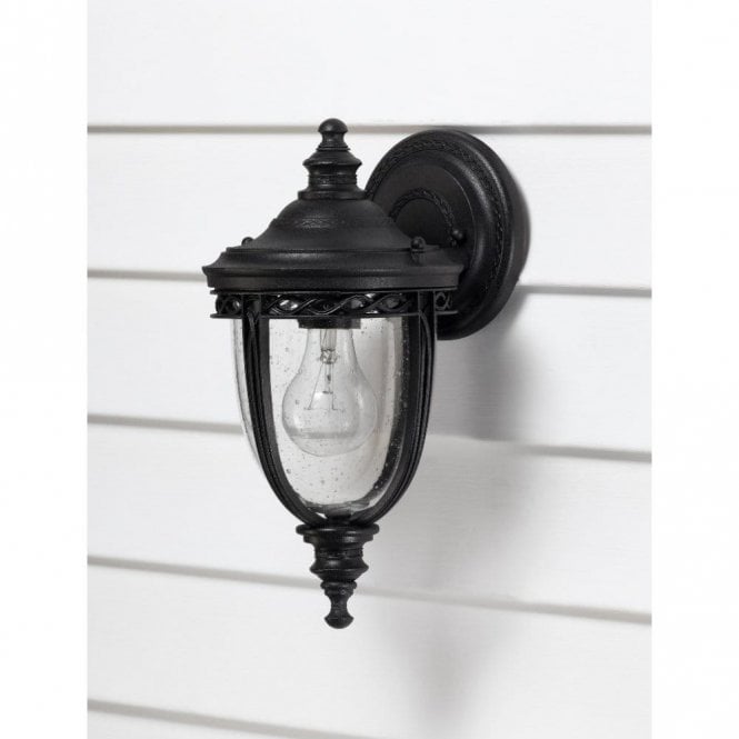 Elstead Lighting Elstead Feiss English Bridle Single Light Outdoor Wall Lantern in a Black Finish