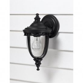 Elstead Feiss English Bridle Single Light Outdoor Wall Lantern in a Black Finish