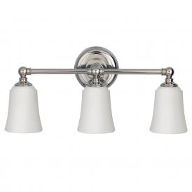 Elstead Feiss Huguenot Lake 3 Light Bathroom Above Mirror Fitting in Polished Chrome Finish
