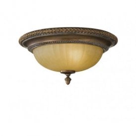 Elstead Feiss Kelham Hall 2 Light Flush Ceiling Fitting in British Bronze Finish