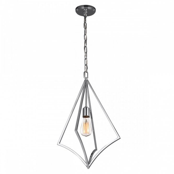 Elstead Lighting Elstead Feiss Nico Single Light Ceiling Pendant in Polished Chrome Finish