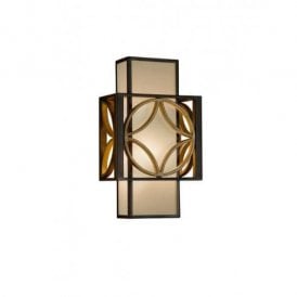 Elstead Feiss Remy Single Light Wall Fitting in Heritage Bronze and Parisienne Gold Finishes