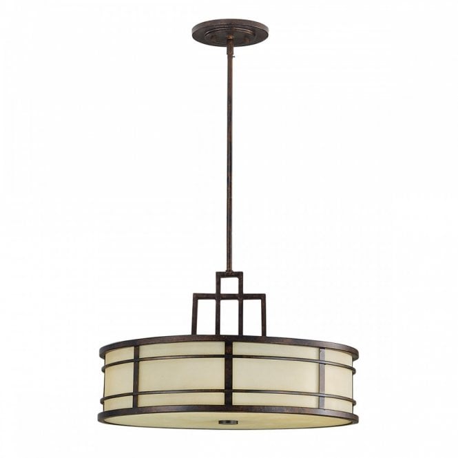 Elstead Lighting Elstead Fusion 3 Light Duo Mount Ceiling Pendant in Grecian Bronze Finish