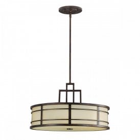 Elstead Fusion 3 Light Duo Mount Ceiling Pendant in Grecian Bronze Finish