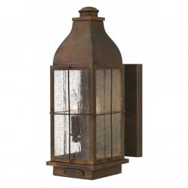 Elstead Hinkley Bingham Medium 2 Light Cast Brass Wall Lantern in Sienna Finish