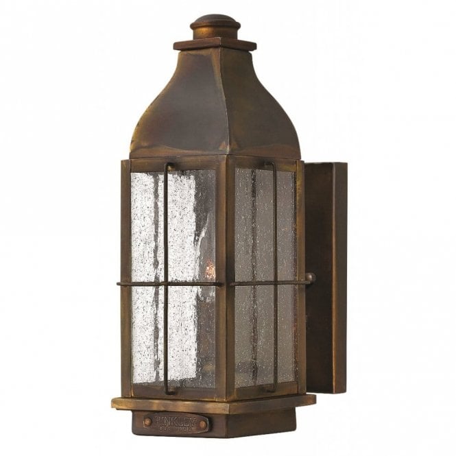 Elstead Lighting Elstead Hinkley Bingham Single Light Cast Brass Outdoor Wall Lantern in a Sienna Finish