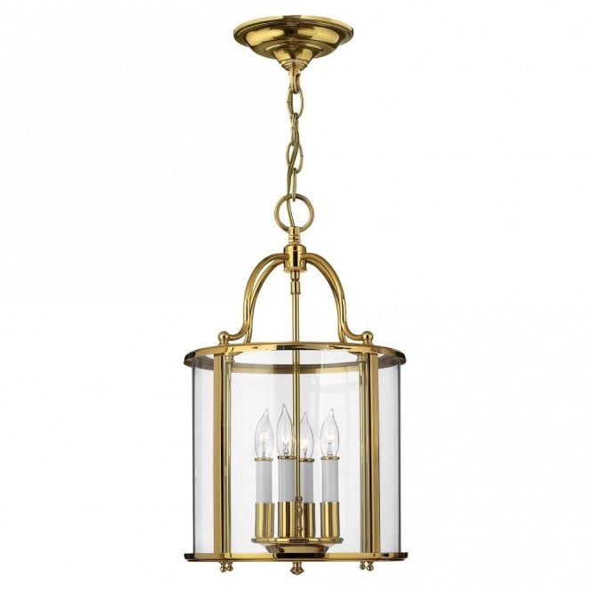Elstead Lighting Elstead Hinkley Gentry 4 Light Ceiling Fitting In Polished Solid Brass Finish