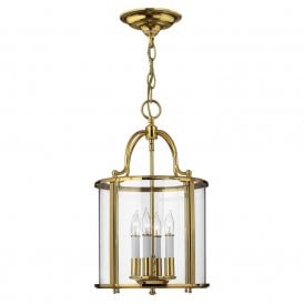 Elstead Hinkley Gentry 4 Light Ceiling Fitting In Polished Solid Brass Finish