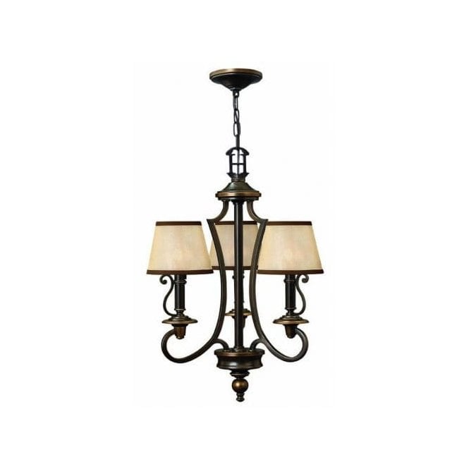 Elstead Lighting Elstead Hinkley Plymouth 3 Light Chandelier in Olde Bronze Finish