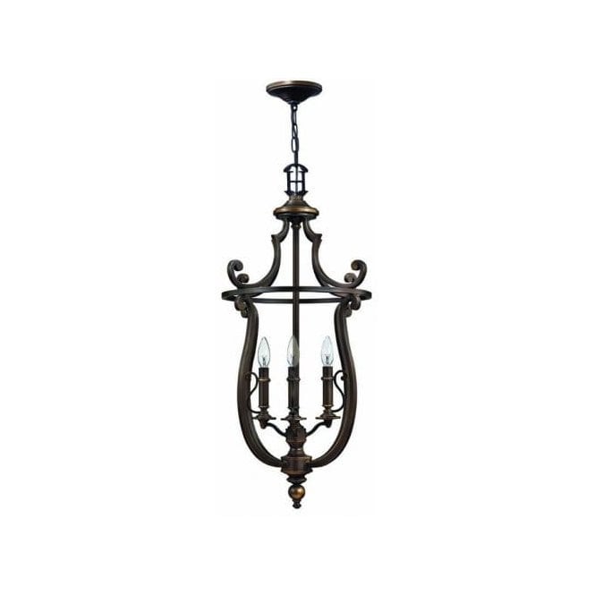 Elstead Lighting Elstead Hinkley Plymouth 4 Light Ceiling Pendant in an Olde Bronze Finish