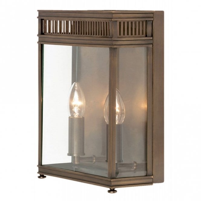 Elstead Lighting Elstead Holborn Large 2 Light Solid Brass Outdoor Wall Lantern in a Dark Bronze Finish