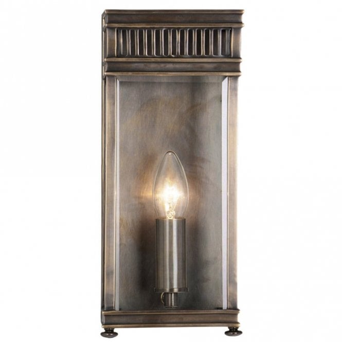 Elstead Lighting Elstead Holborn Small Single Light Solid Brass Outdoor Wall Fitting in Dark Bronze Finish